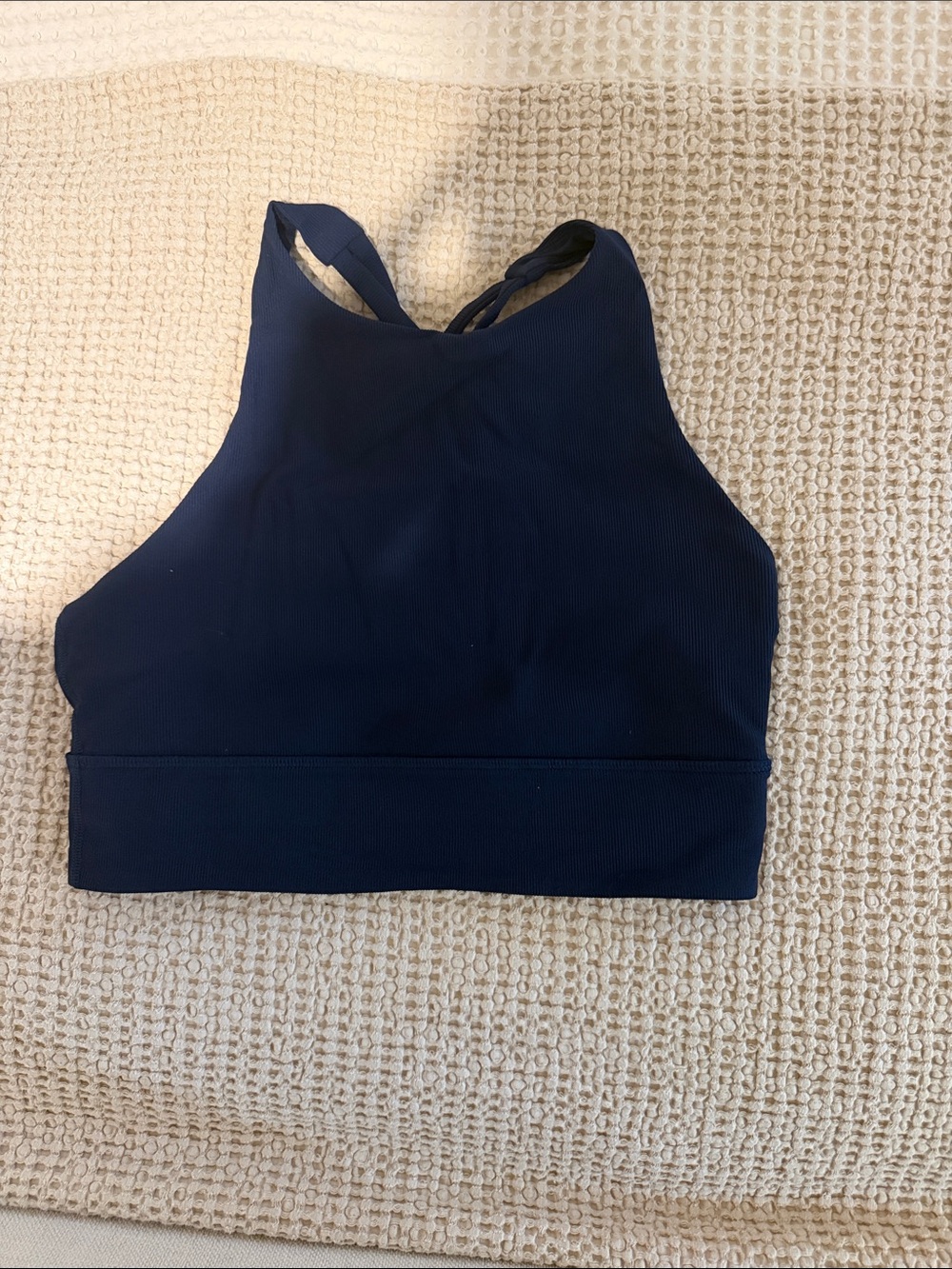 lululemon athletica Navy High-Neck Sports Bra